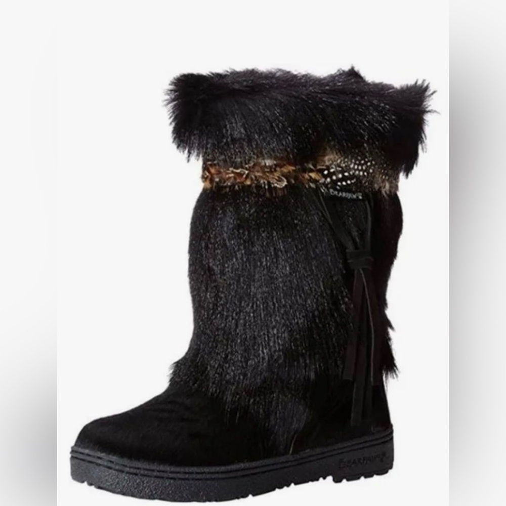 Bearpaw Women's Black Fur Boots